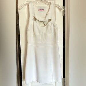 Sparkle & Fade Cutout Dress Size 4 White/Cream